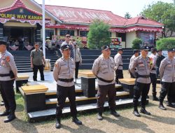 Persiapan Pemilukada Serentak, Polres Way Kanan Gelar Simulasi Pengamanan Kota