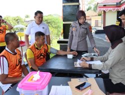 Tes Kesamaptaan Jasmani dan Bela Diri Polri Polres Way Kanan: Tingkatkan Kebugaran Personel