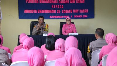Bhayangkari Way Kanan Diberi Pembinaan dan Motivasi oleh Kapolres dan Ketua Bhayangkari