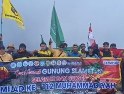 Gunung Slamet Jadi Saksi Semangat Dakwah Muhammadiyah PCM Belik di Milad ke-112
