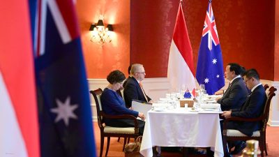 Presiden Prabowo Subianto Terima Kunjungan PM Australia di Lima, Peru