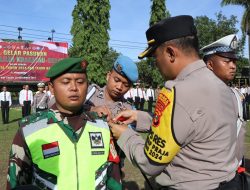 Polres Way Kanan Gelar Apel Pasukan Operasi Lilin Krakatau 2024 untuk Pengamanan Nataru