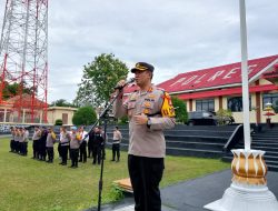 Pengamanan Pasca Pilkada: Kapolres Way Kanan Pimpin Apel Pagi dan Berikan Arahan kepada Personel
