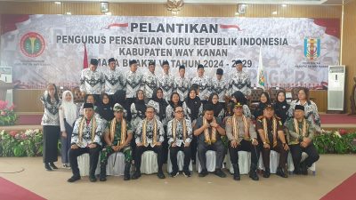 PGRI Kabupaten Way Kanan Resmi Punya Pengurus Baru, Bupati Ajak Kolaborasi dengan Pemerintah