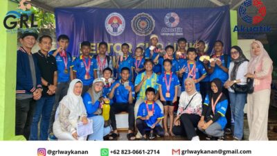 GRL Way Kanan Raih 36 Medali di Kejuaraan Renang Rektor Cup UMKO
