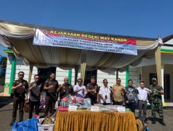 Kejari Way Kanan Musnahkan Barang Bukti 17 Perkara, Termasuk 107,76 Gram Narkotika