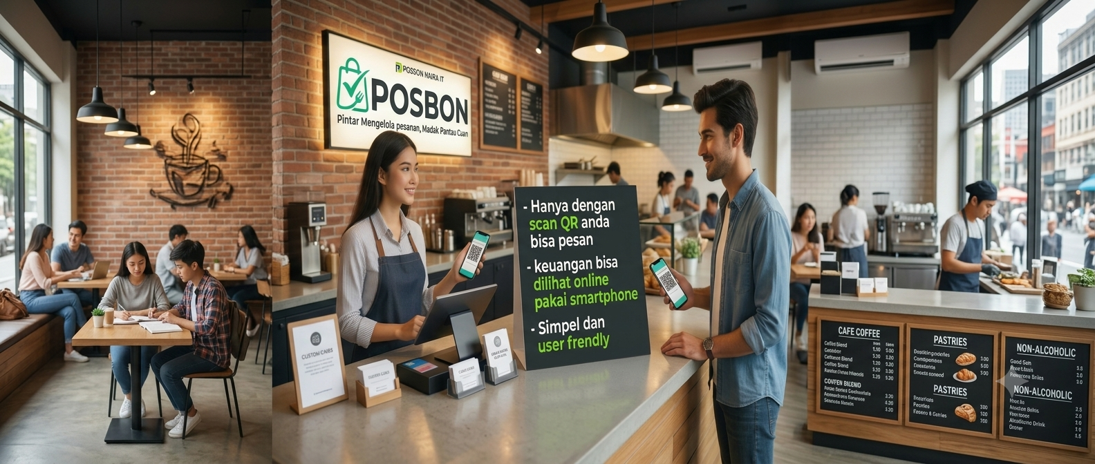 Aplikasi Posbon, pesan cukup scan Qrcode tanpa harus Antri