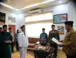 Sekda Way Kanan Lantik Pj Kepala Kampung Sumber Rejeki