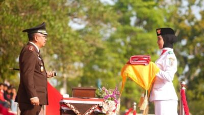 Upacara Penurunan Bendera HUT Ke-81 RI di Way Kanan Berlangsung Khidmat