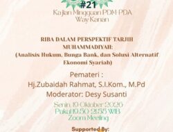 Kajian PDM Way Kanan Bahas Riba dalam Perspektif Tarjih Muhammadiyah, Bunga Bank hingga Solusi Ekonomi Syariah